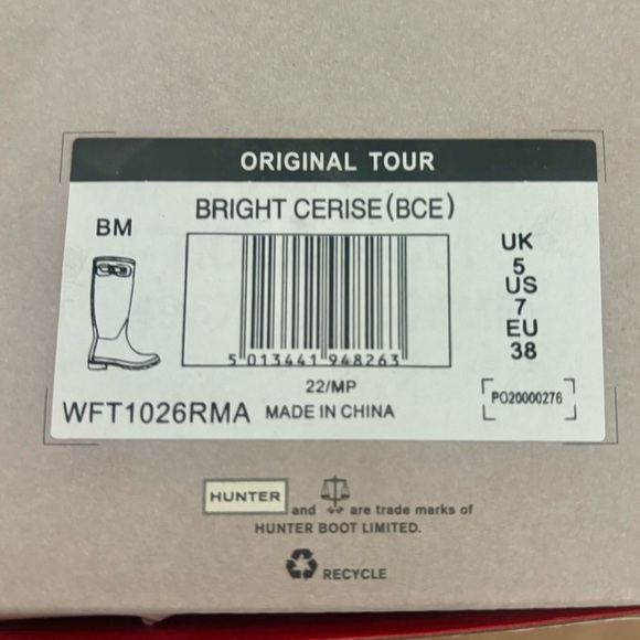 Original HUNTER tall boots in HOT Pink size 7/EU 38 - Picture 5 of 7